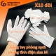 10 đôi găng tay phòng sạch vải poly sợi carbon.