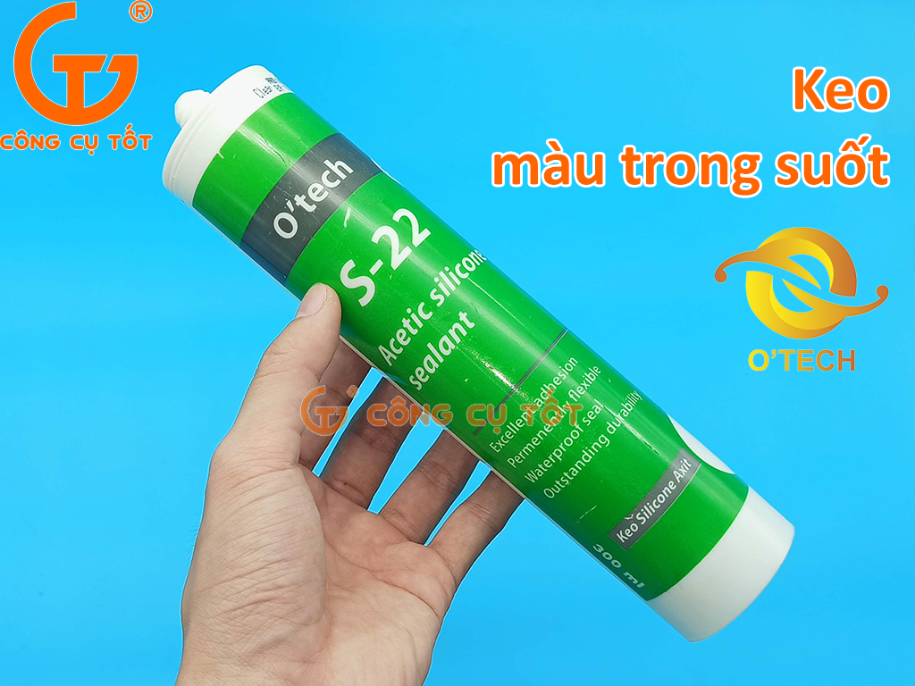 Keo Acetic Silicone 300ml OTECH S-22 trong suốt