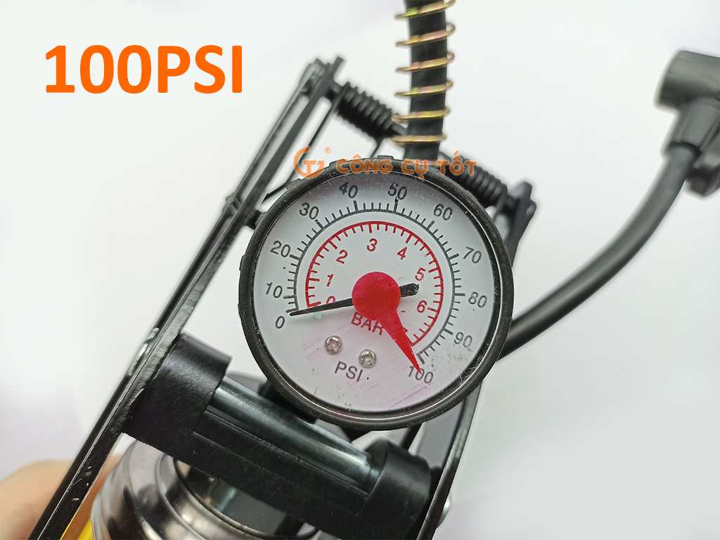 Đồng hồ đo áp suất 100PSI của bơm đạp chân LS