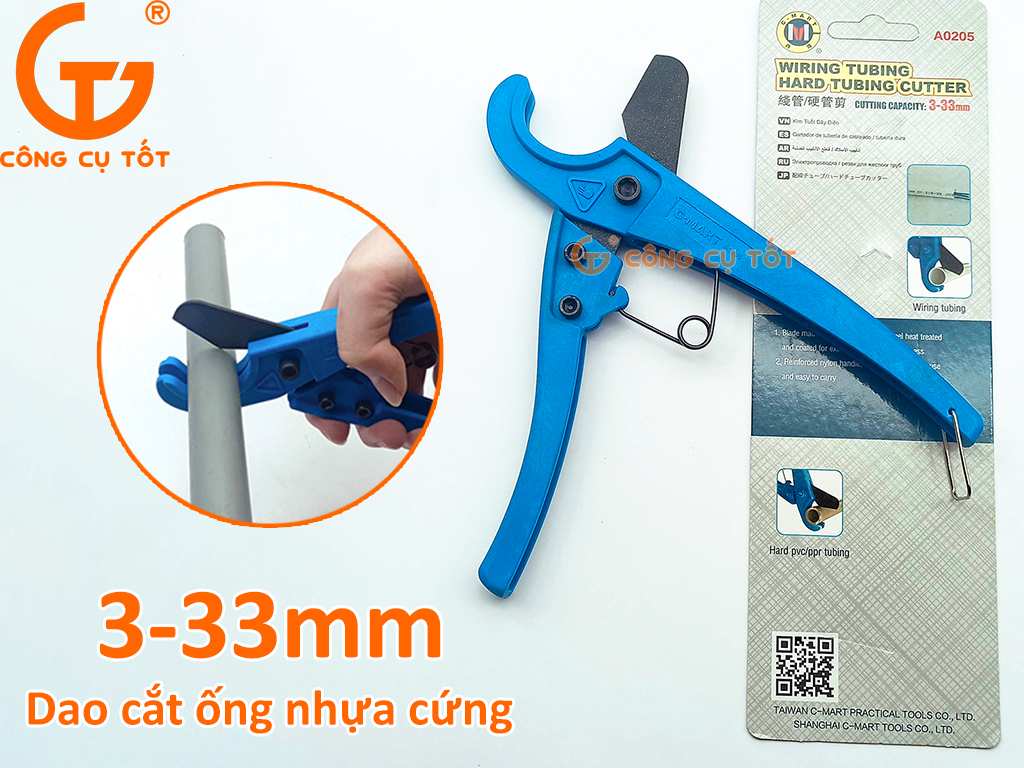 kìm cắt ống nhựa 3-25mm được thiết kế phù hợp với độ mở tay người dùng