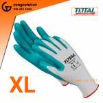 Găng tay phủ cao su Nitrile chịu dầu cỡ XL đạt chuẩn bảo hộ cơ khí EN