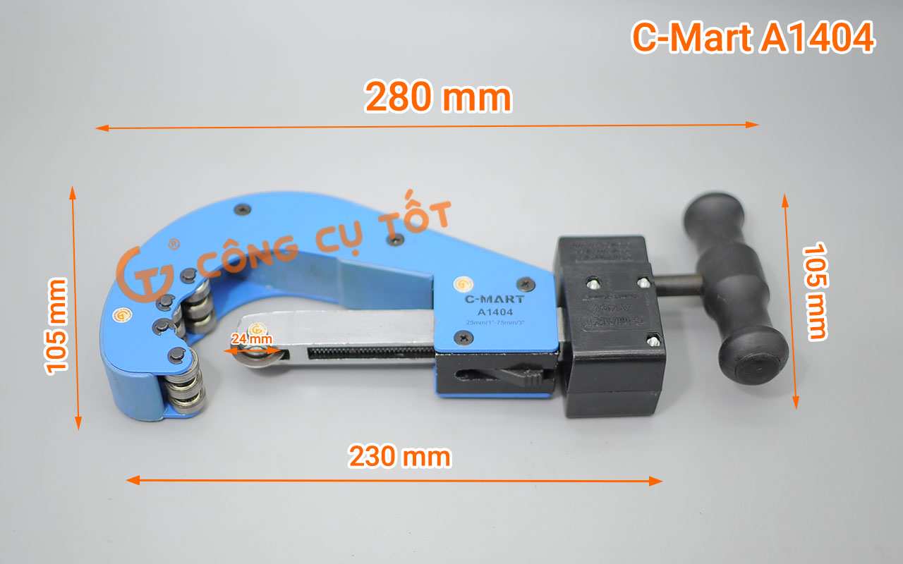 Kích thước của dao cắt ống C-mart A1404