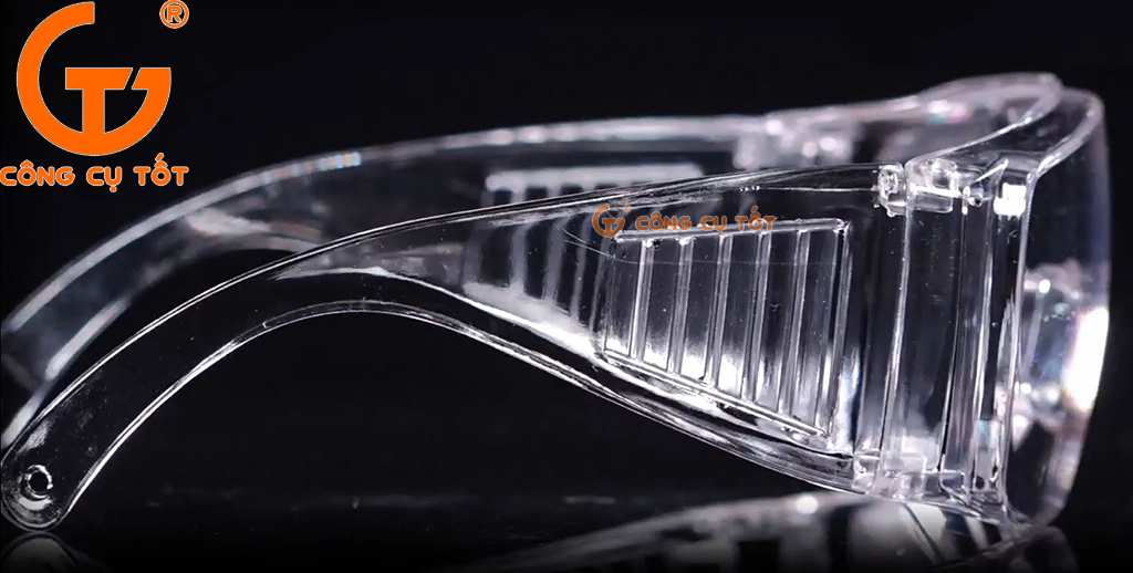 Gọng kính mát bảo hộ được làm từ nhựa cứng cao cấp