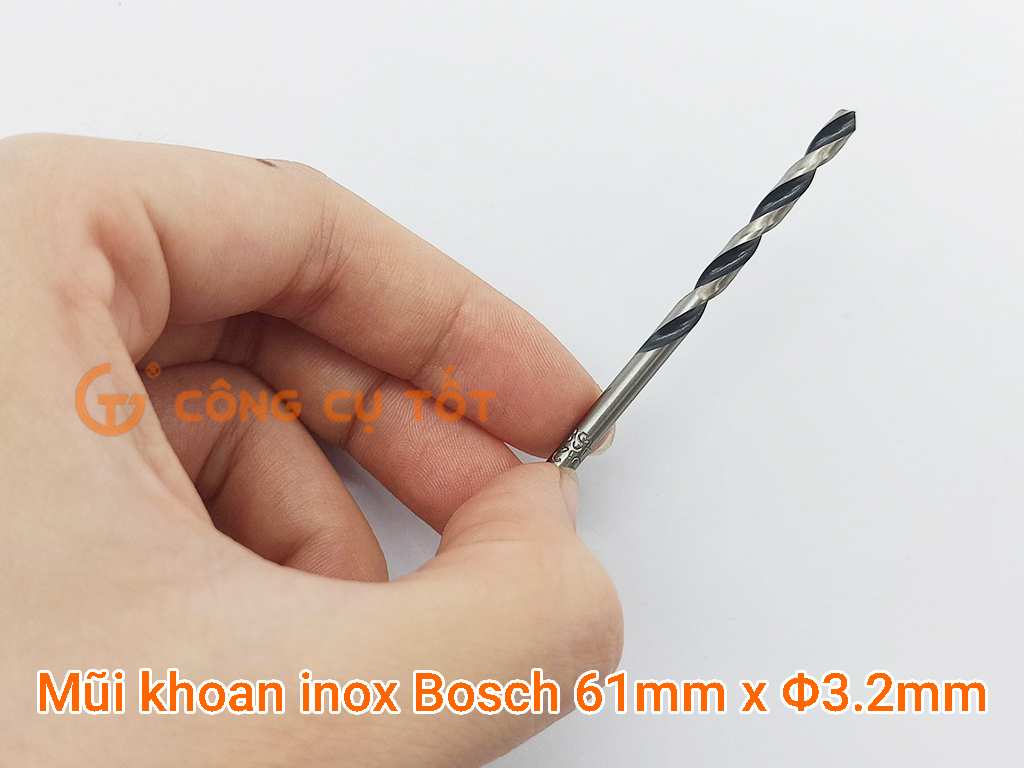 Mũi khoan inox Bosch 61mm x Φ3.2mm