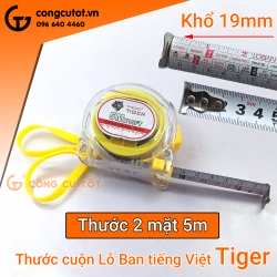 Thước cuộn Lỗ Ban tiếng Việt 5m hai mặt Tiger