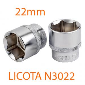 Đầu tuýp 3/8" 6 góc Flank 22mm LICOTA