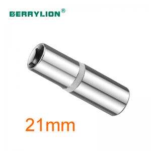 Đầu nối tuýp 1/2" xi bóng thép CRV 21mm Berrylion 081801021