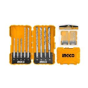 Bộ 9 mũi khoan bê tông đuôi gài Ingco AKDL30901