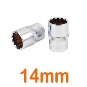 Đầu tuýp 1/2" 12 góc Flank 14mm LICOTA