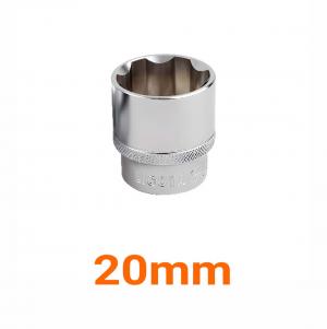 Đầu tuýp 1/2" superlock 20mm xi mờ LICOTA