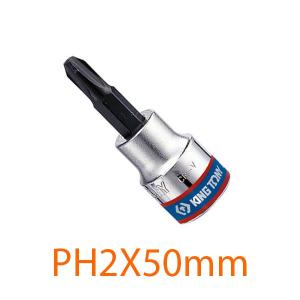 Đầu tuýp 3/8 inch bit mũi bake PH2X50mm Kingtony 302102