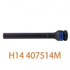 Đầu Tuýp Mũi Lục Giác Đen 1/2"-H14 Dài Kingtony 407514M