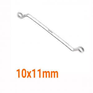 Cờ lê 2 đầu vòng nghiêng 75 độ xi mờ 10x11mm LICOTA