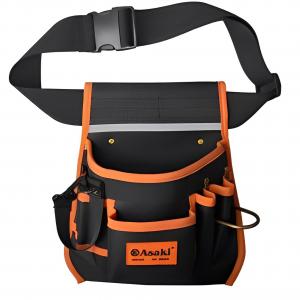 Túi đeo thắt lưng đựng đồ nghề cao cấp (sử dụng chất liệu đặc biệt chống vật nhọn đâm thủng túi)" 11 ngăn Asaki AK-9986