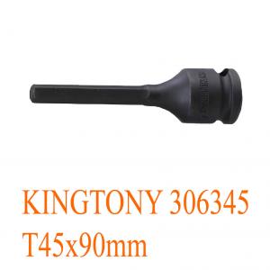 Đầu tuýp mũi sao T45x90mm đen 3/8 inch KINGTONY 306345