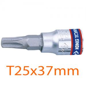 Đầu tuýp 1/4 inch bit mũi sao T25x37mm Kingtony 203325