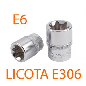 Đầu tuýp 3/8" Torx E6 LICOTA