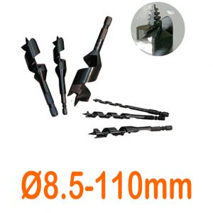 Mũi khoan gỗ xoắn ốc Ø8.5mm cạnh cắt đơn chuôi lục 6 ly loại ngắn 110mm Onishi