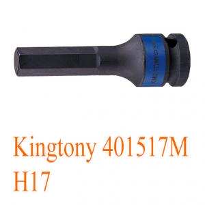 Đầu tuýp đen 1/2" lục giác H17 Kingtony 401517M