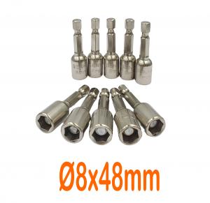 Mũi bắn tôn niken trắng Ø8x48mm chuôi lục Senka