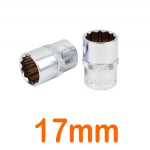 Đầu tuýp 1/2" 12 góc Flank 17mm LICOTA