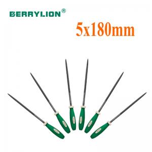 Bộ 6 giũa tròn nhọn tay cầm 2 màu 5X180mm Berrylion 052655180