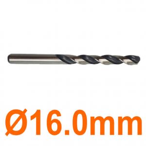 Mũi khoan thép inox Ø16.0mm đen trắng chuôi tiện 13 li Senka