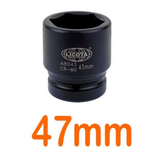 Đầu tuýp đen 1" 47mm 6 góc Flank LICOTA