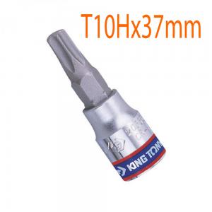 Đầu tuýp 1/4 inch bit mũi sao có lỗ T10Hx37mm Kingtony 203710