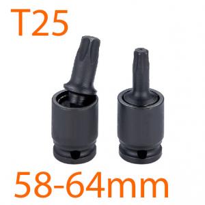 Đầu tuýp 3/8" mũi vít hình sao lắc léo T25 LICOTA