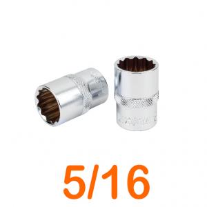 Đầu tuýp 3/8" 12 góc Flank 5/16" LICOTA