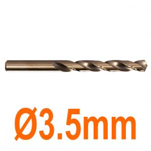 Mũi khoan chuyên inox Ø3.5mm phủ coban vàng Senka