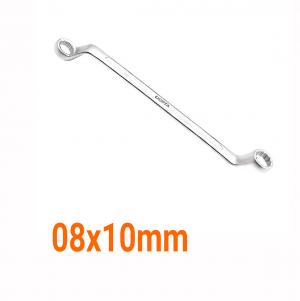 Cờ lê 2 đầu vòng nghiêng 75 độ xi mờ 8x10mm LICOTA