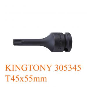 Đầu tuýp mũi sao T45x55mm đen 3/8 inch KINGTONY 305345