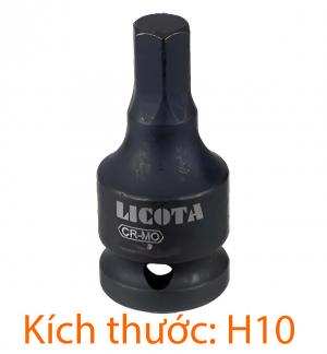 Đầu tuýp 1/2" lục giác chìm H10 LICOTA