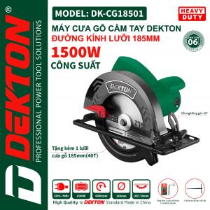 Máy cưa gỗ cầm tay 1500W lưỡi 185mm Dekton