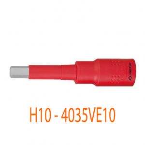 Đầu tuýp lục giác 1/2"-H10 cách điện kingtony 4035VE10