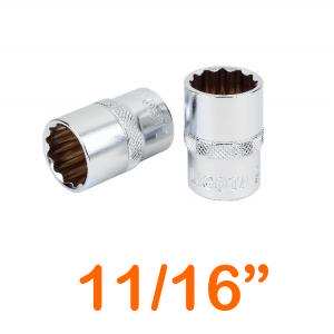 Đầu tuýp 1/2" 12 góc Flank 11/16" LICOTA