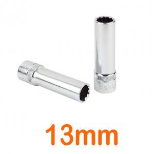 Đầu tuýp dài 1/2" 12 góc Flank 13mm LICOTA