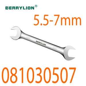 Cờ lê 2 đầu miệng xi bóng 5.5-7mm Berrylion 081030507