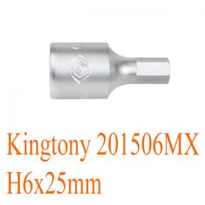 Đầu tuýp 1/4 inch bit mũi lục giác H6x25mm Kingtony 201506MX