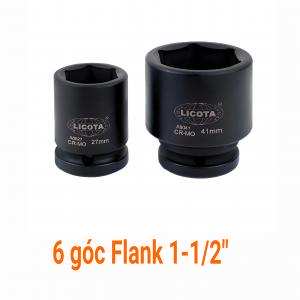 Đầu tuýp đen 3/4" 6 góc Flank 1-1/2" LICOTA