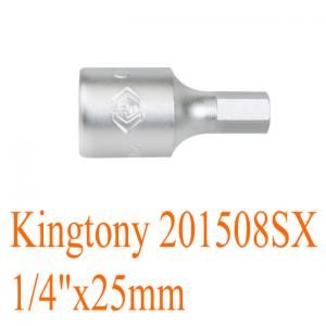 Đầu tuýp 1/4 inch bit mũi lục giác 1/4"x25mm Kingtony 201508SX