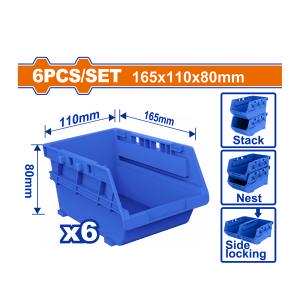 Bộ 6 khay đựng phụ kiện 165x100x80mm Wadfow