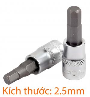 Đầu tuýp mũi vít 1/4" lục giác 2.5mm LICOTA