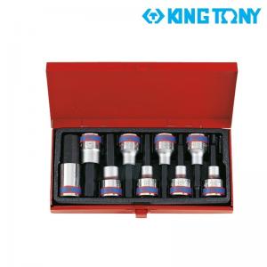 Bộ tube Kingtony 1/2" 9pcs mũi LG dài h. sắt 4120PR
