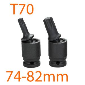 Đầu tuýp 1/2" mũi vít hình sao lắc léo T70 LICOTA