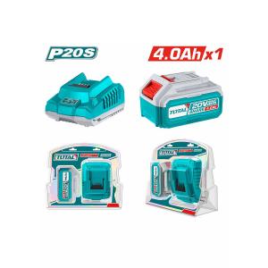 Bộ 1 pin TFBLI2002 và 1 sạc TFCLI2001E dùng pin Lithium-Ion 20V Total TFBCPK1214