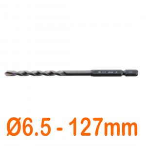 Mũi khoan sứ và gạch men Ø6.5mm chuôi lục 6 ly 127mm Onishi