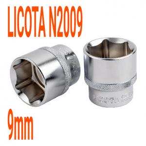 Đầu tuýp 1/4" 6 góc Flank 9mm LICOTA